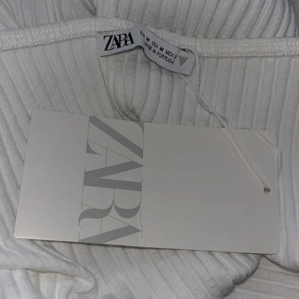 Zara Sheer Puff Sleeves Top with Organza Inserts - Picture 6 of 11
